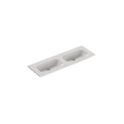 Casello 1400 Double Basin Vanity Top Matt White gallery detail image