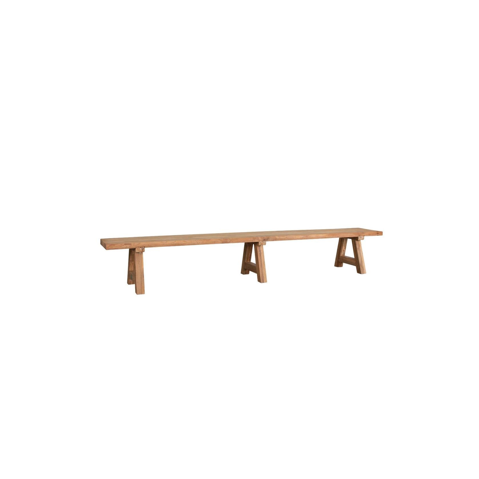 Stalwart Teak A Frame Dining Bench Seat 300cm gallery detail image