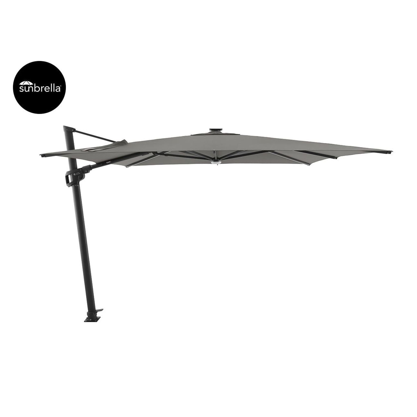 Agave 3m Square Cantilever Umbrella with Sunbrella Fabric gallery detail image