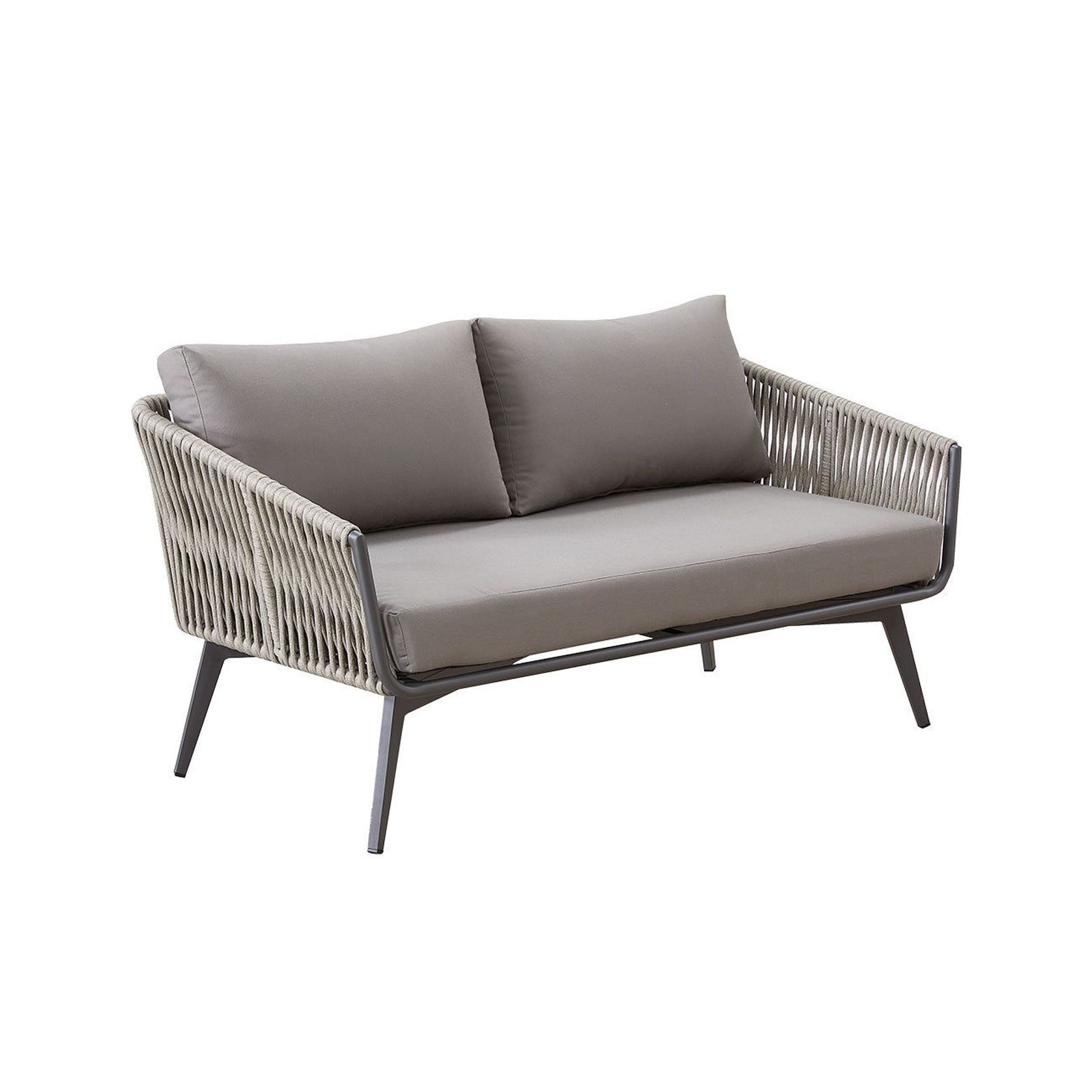 Kereru Aluminium and Rope Outdoor Loveseat gallery detail image