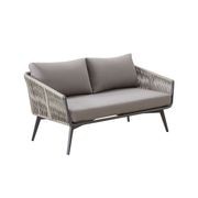 Kereru Aluminium and Rope Outdoor Loveseat gallery detail image
