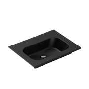 Casello 750 Centre Basin Vanity Top Matt Black gallery detail image