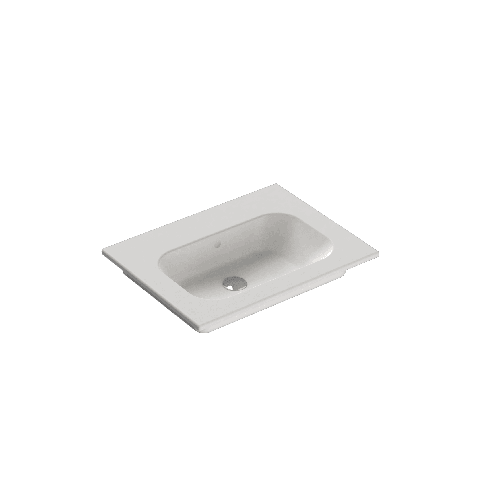 Casello 750 Centre Basin Vanity Top Matt White gallery detail image