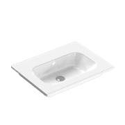 Casello 750 Centre Basin Vanity Top Gloss White gallery detail image