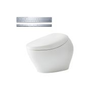 Toto Neorest Nx Ii Luxurious Smart Toilet W/ Gold Remote Control Package Gloss White gallery detail image