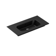 Casello 900 Centre Basin Vanity Top Matt Black gallery detail image