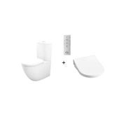 Toto Basic+ Btw Toilet And Washlet W/ Remote Control And Autolid Package D Shape Gloss White gallery detail image