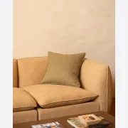 Hem Cushion 55cm x 55cm - Fossil Eucalyptus gallery detail image