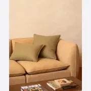 Hem Cushion 55cm x 55cm - Fossil Eucalyptus gallery detail image