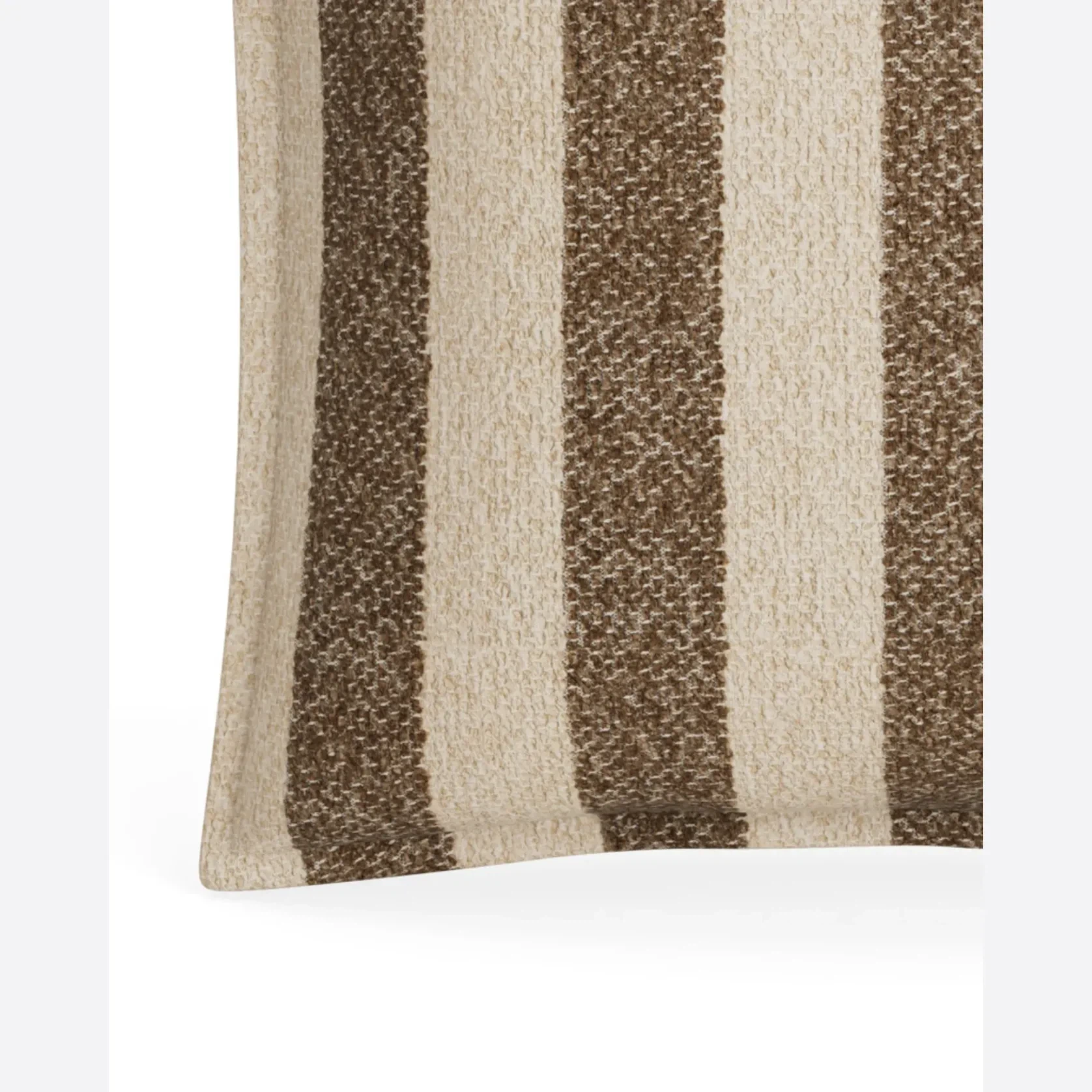 Hem Cushion 55cm x 55cm - Marnie Stripe Coconut gallery detail image