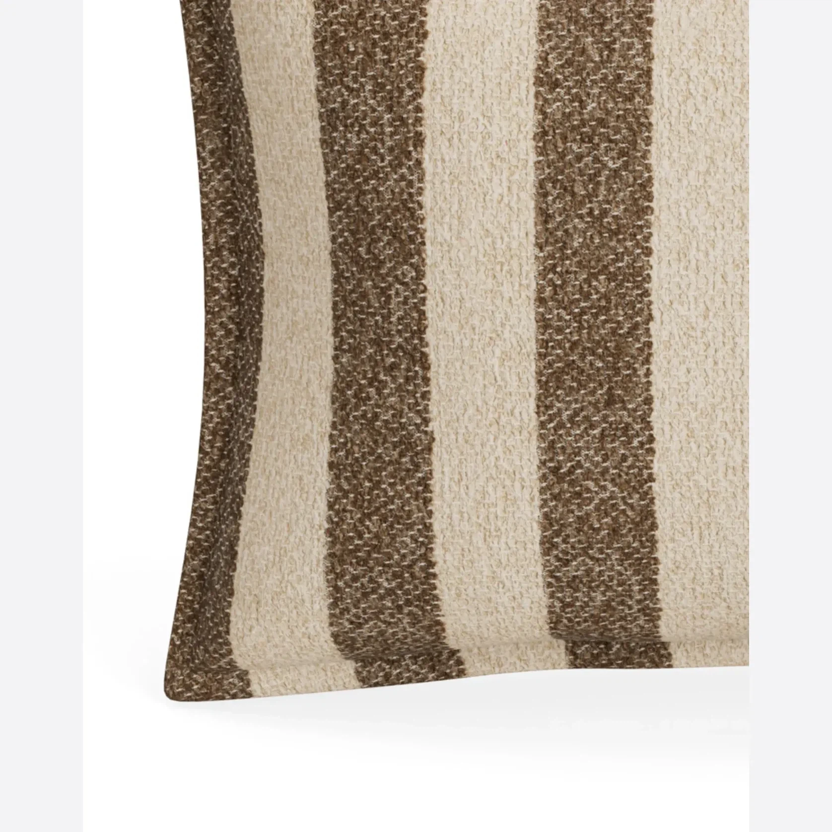 Hem Cushion 40cm x 60cm - Marnie Stripe Coconut gallery detail image
