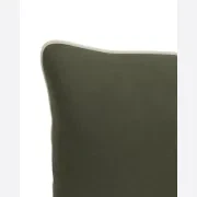 Border Cushion 40cm x 60cm - Eden Leaf / Eden Ecru gallery detail image