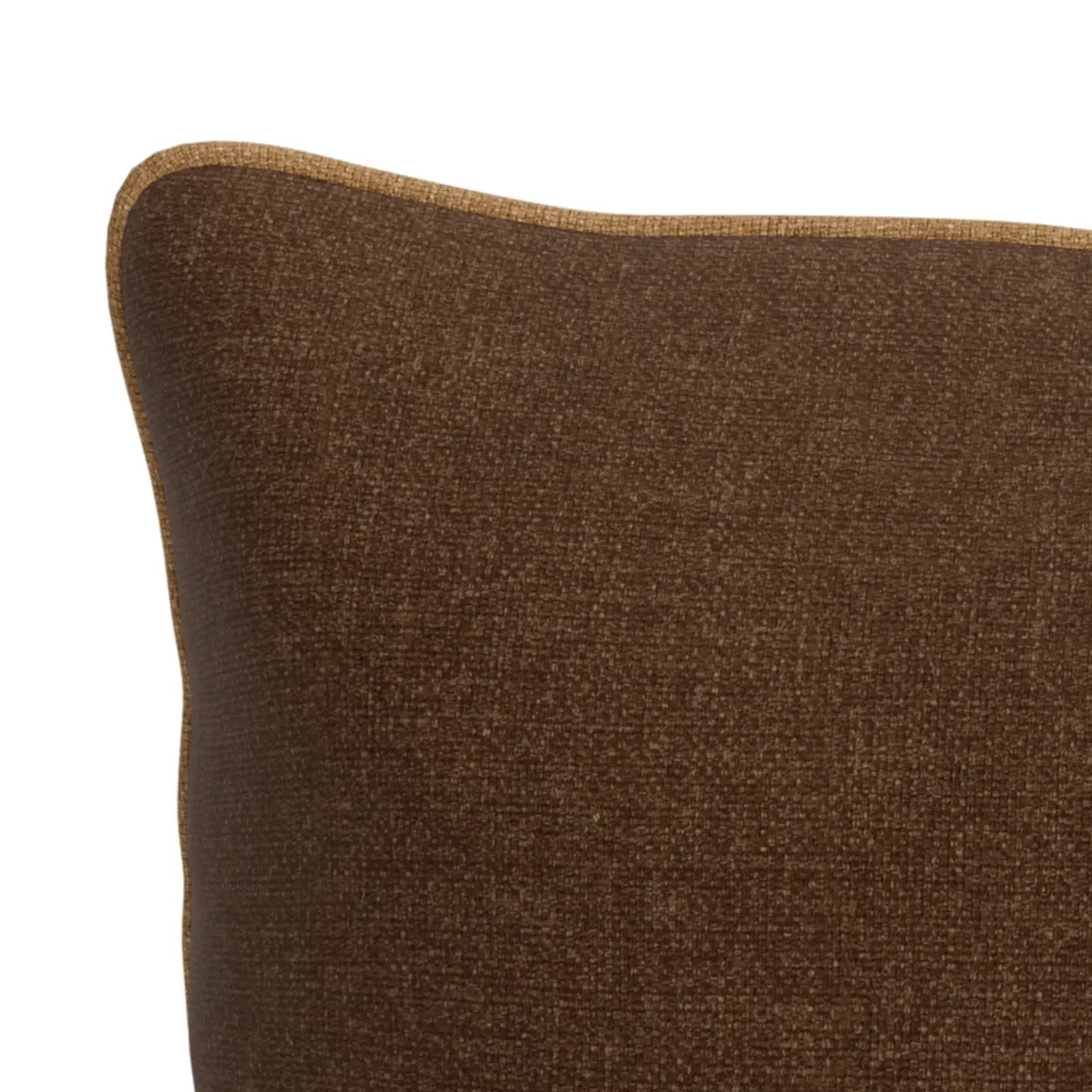 Border Cushion 40cm x 60cm - Fossil Chocolate / Fossil Fawn gallery detail image