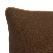 Border Cushion 40cm x 60cm - Fossil Chocolate / Fossil Fawn gallery detail image