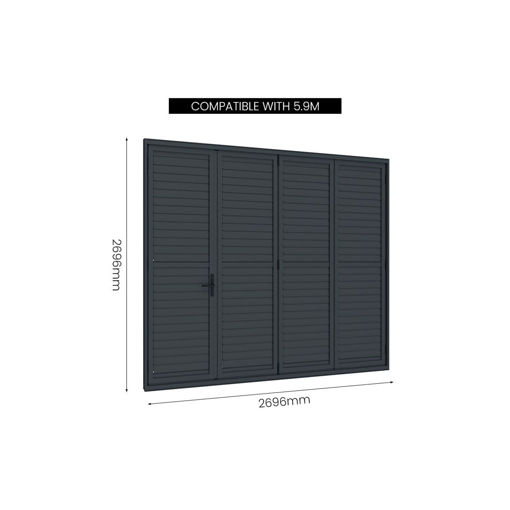 Bifold Shutter Wall For Caribbean Wall Mounted Pergola gallery detail image