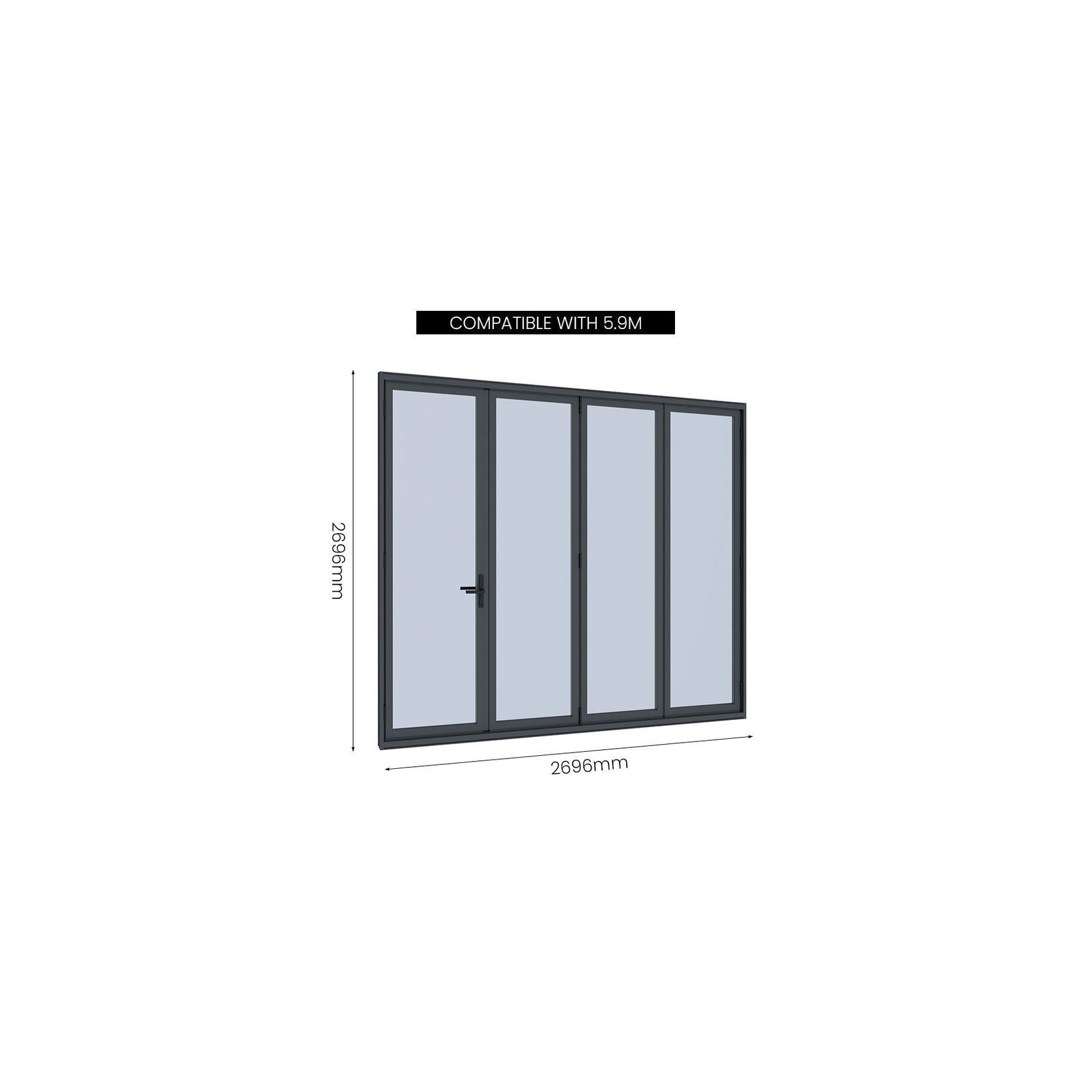 Bifold Glass Door For Caribbean Wall Mounted Pergola gallery detail image