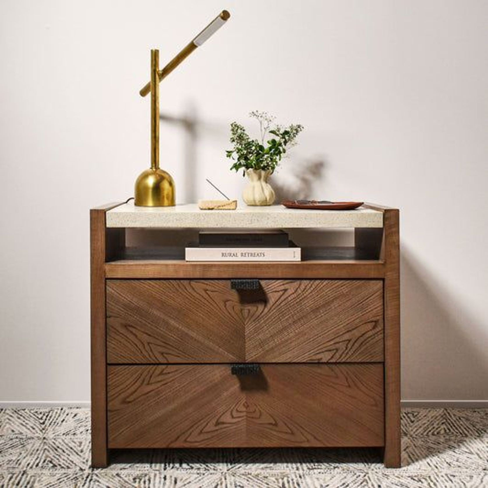 Theodore Alexander Catalina Two Drawer Nightstand gallery detail image
