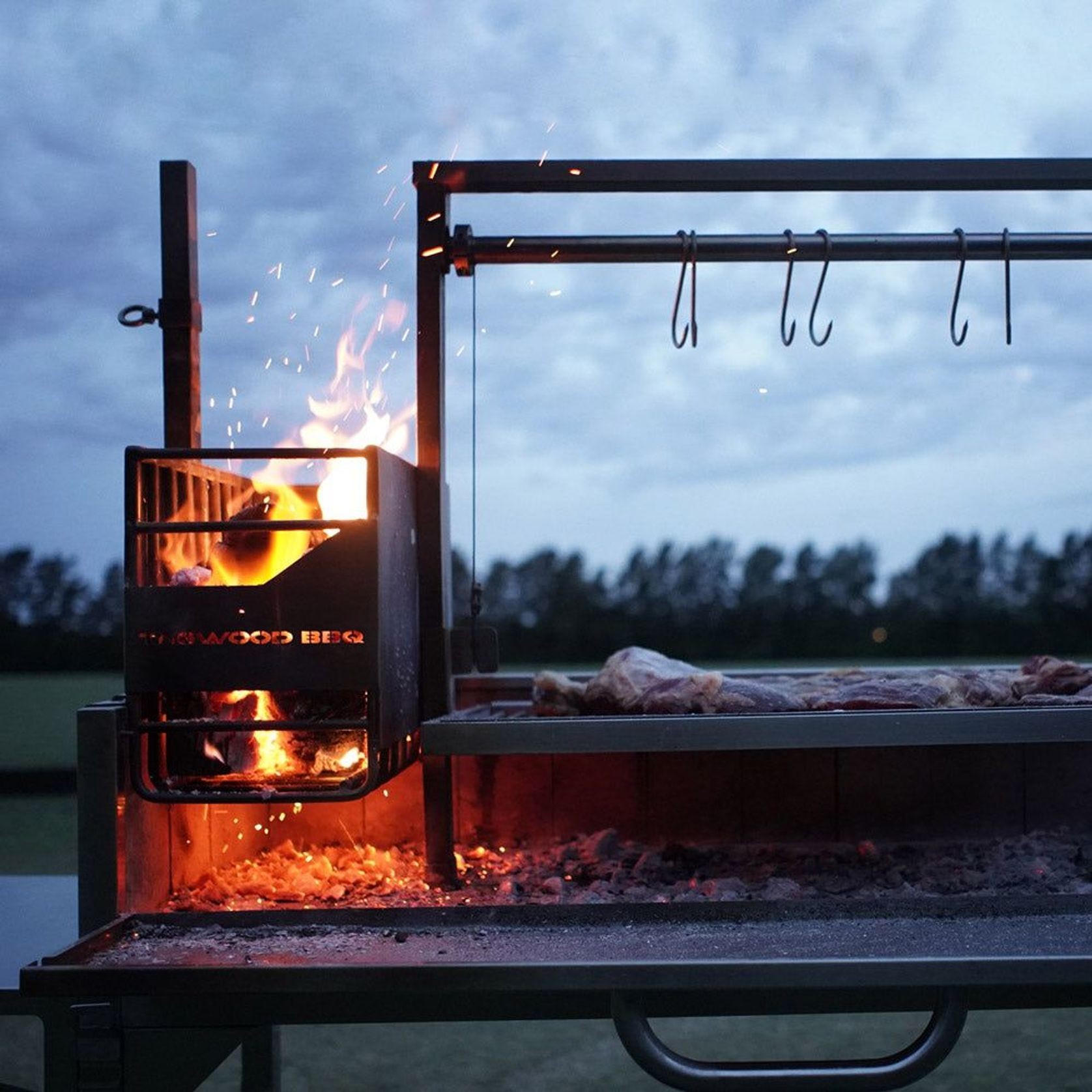 Tagwood BBQ Argentine Santa Maria Wood Fire & Charcoal Grill | BBQ03SS gallery detail image