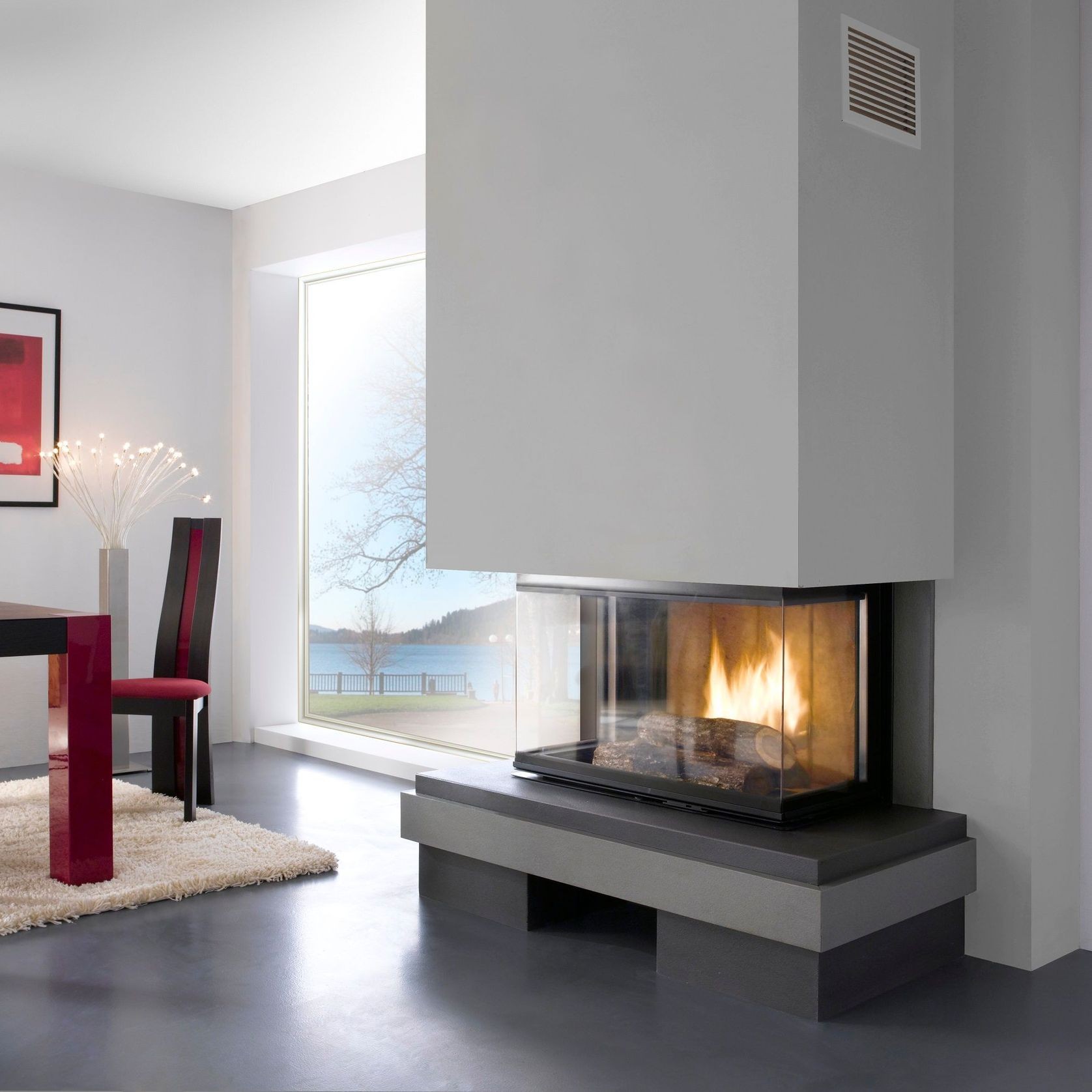 Cheminee Chazelles D10003V Designer Wood Fireplace gallery detail image