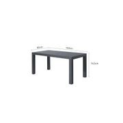 Cirrus Aluminium Outdoor Patio Dining Table 160 X 80cm gallery detail image