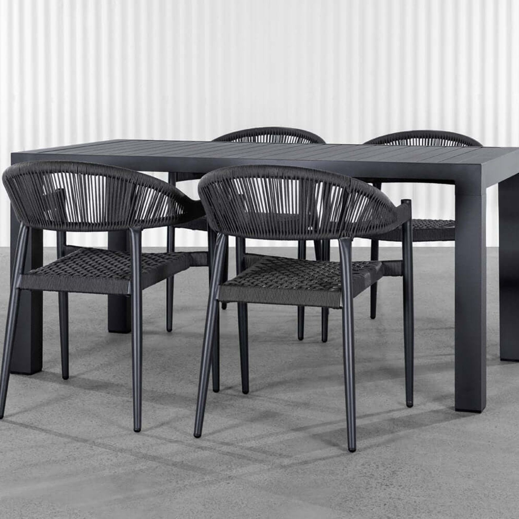 Cirrus Aluminium Dining Table 160 X 80cm gallery detail image