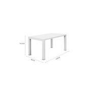 Cirrus Aluminium Dining Table 160 X 80cm gallery detail image