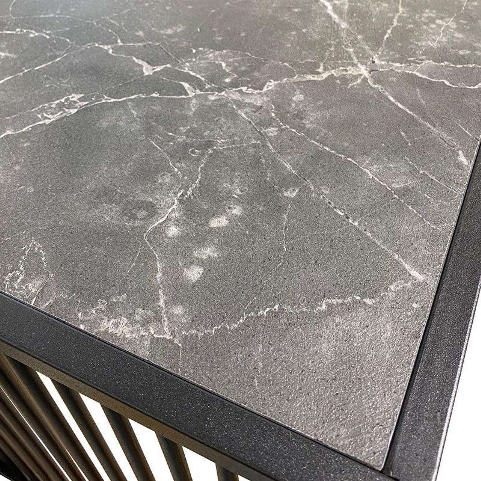 STRINGTON Rectangular Coffee Table 120cm - Black Marble Effect gallery detail image