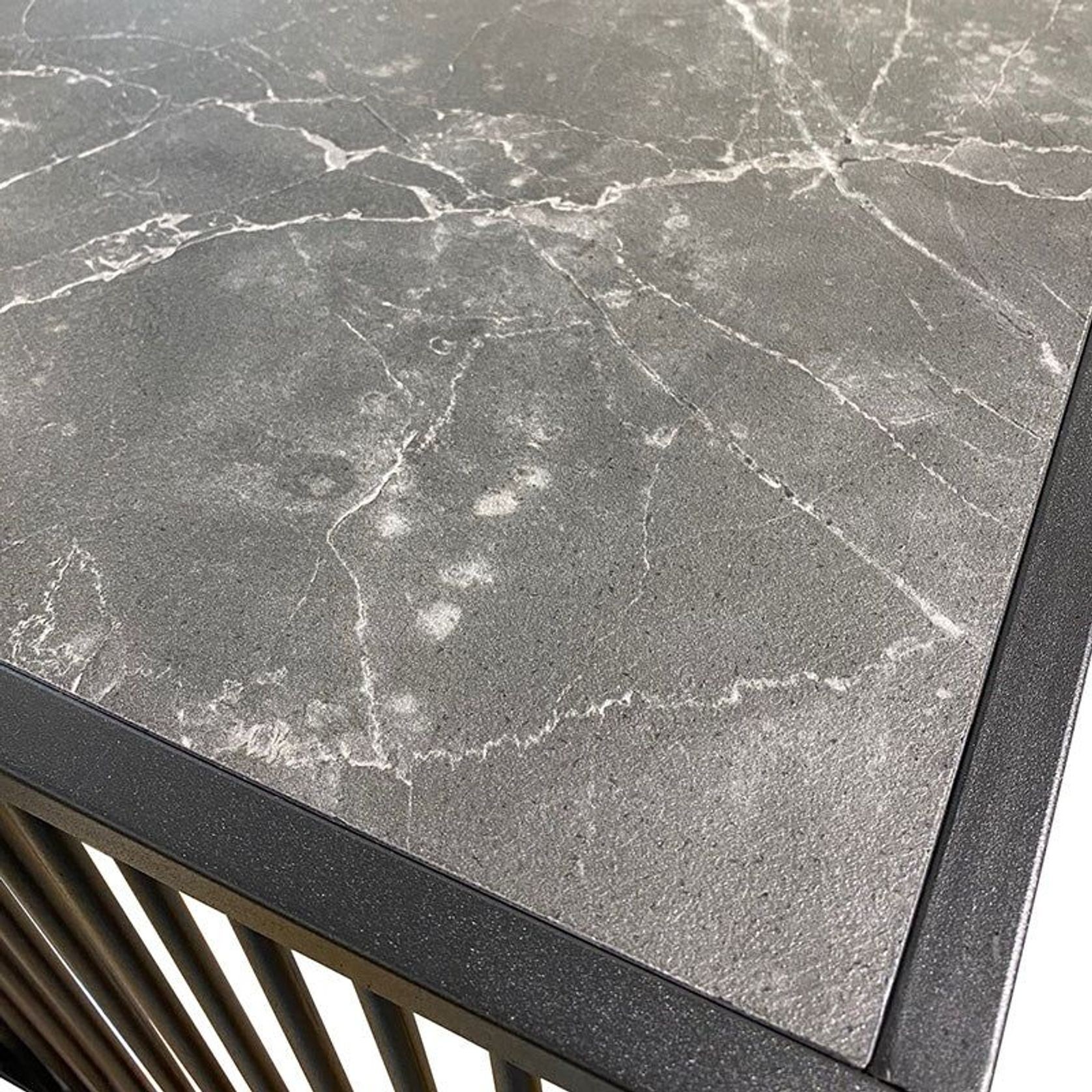 STRINGTON Square Coffee Table 80cm - Black Marble Effect gallery detail image