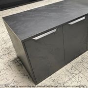 ARTO Black Executive Office Desk with Reversible Return 180-200cm - Black Concrete gallery detail image