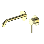 Nature Piper Wall & Basin Mixer | Textured Handle gallery detail image