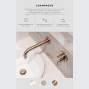 Round Combination Shower Rail, 200mm Rose, Single Function Hand Shower - Champagne gallery detail image