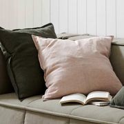 Weave Home European Linen Como Cushion - Blush | Three Sizes gallery detail image