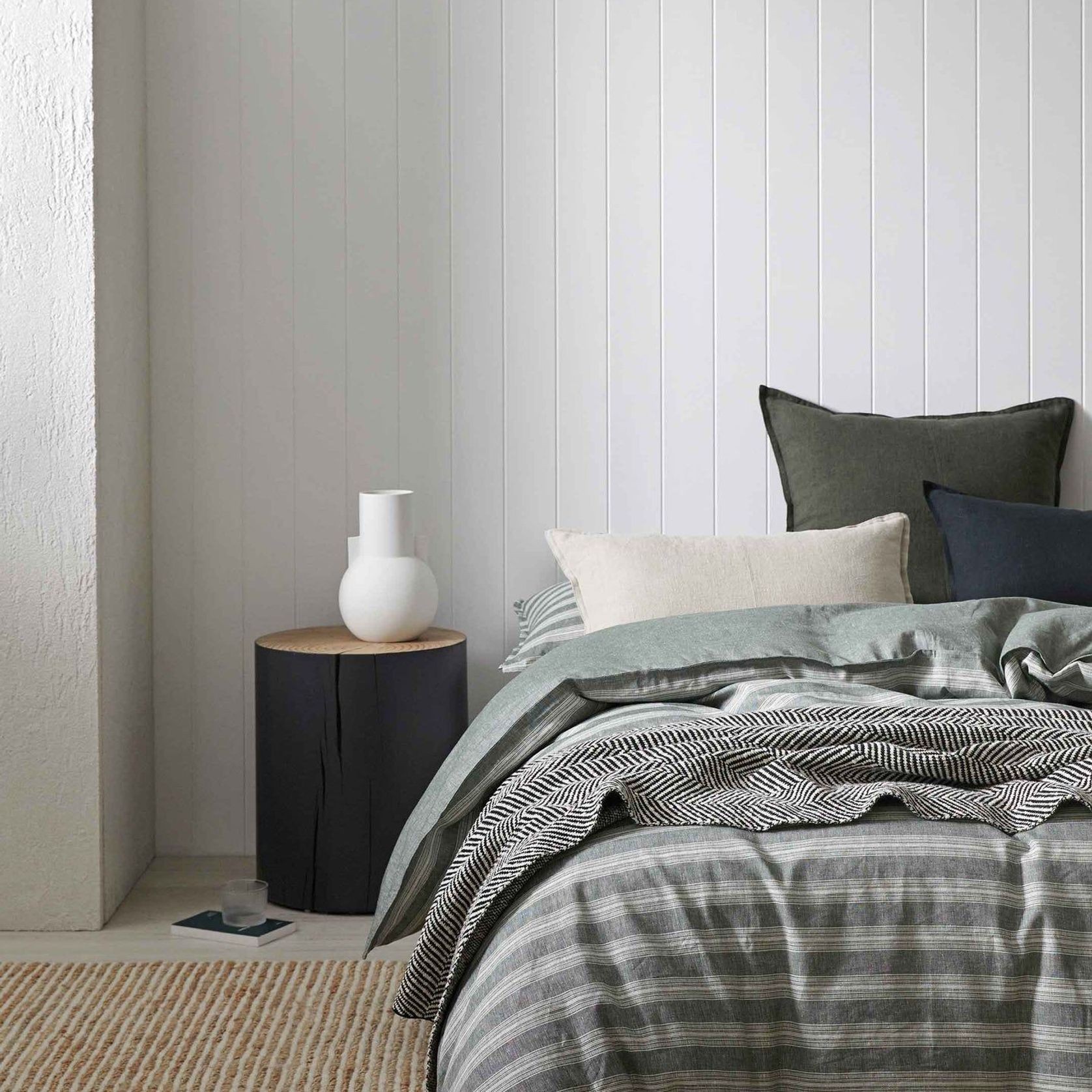 Weave Home European Linen Como Cushion - Khaki | Three Sizes gallery detail image