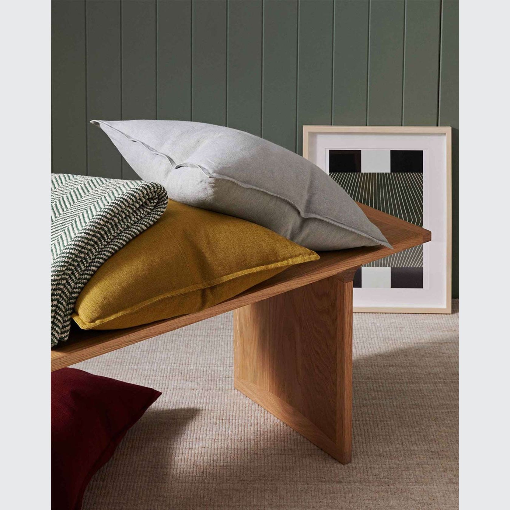 Weave Home European Linen Como Cushion - Laurel | Three Sizes gallery detail image