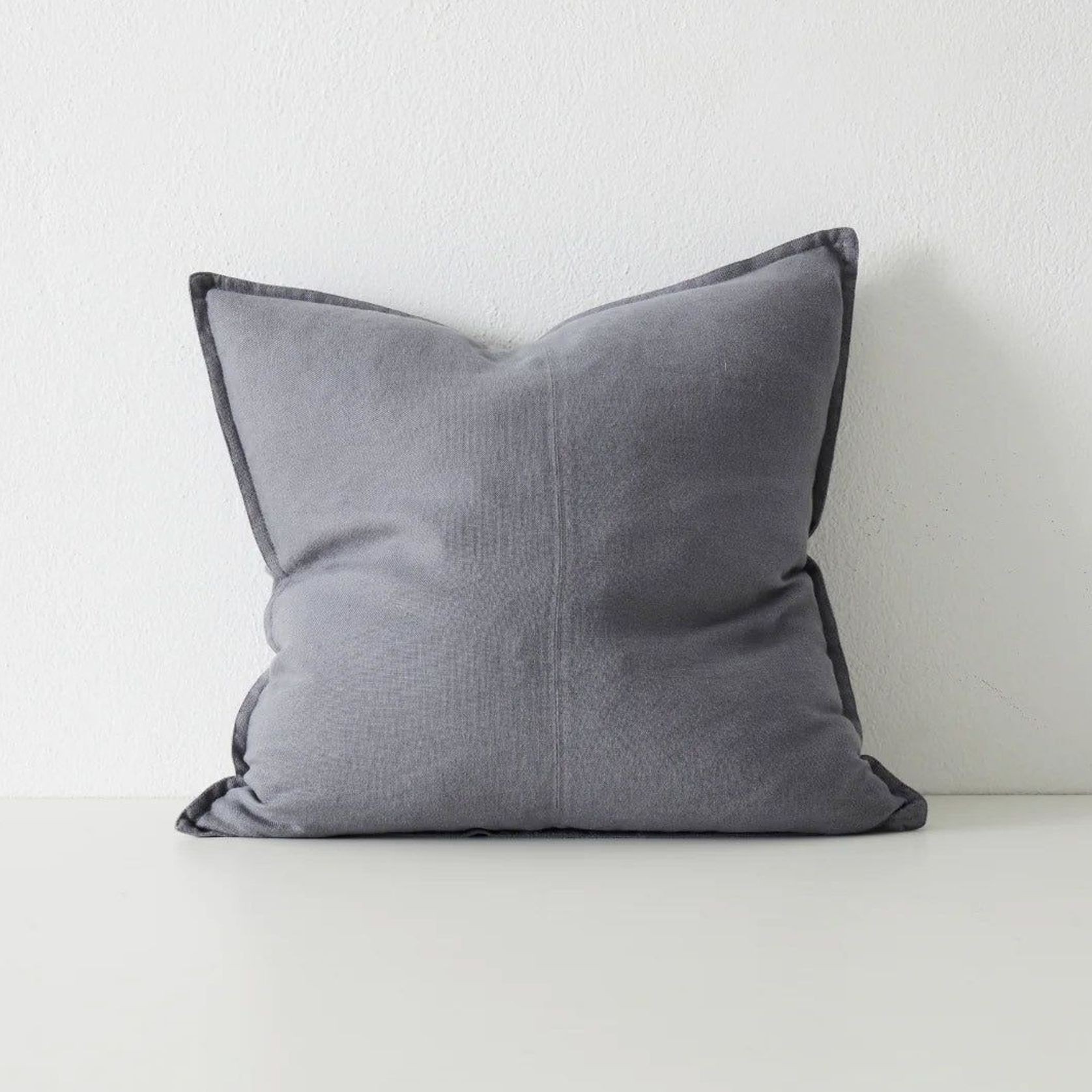 Weave Home European Linen Como Cushion - Smoke | Three Sizes gallery detail image