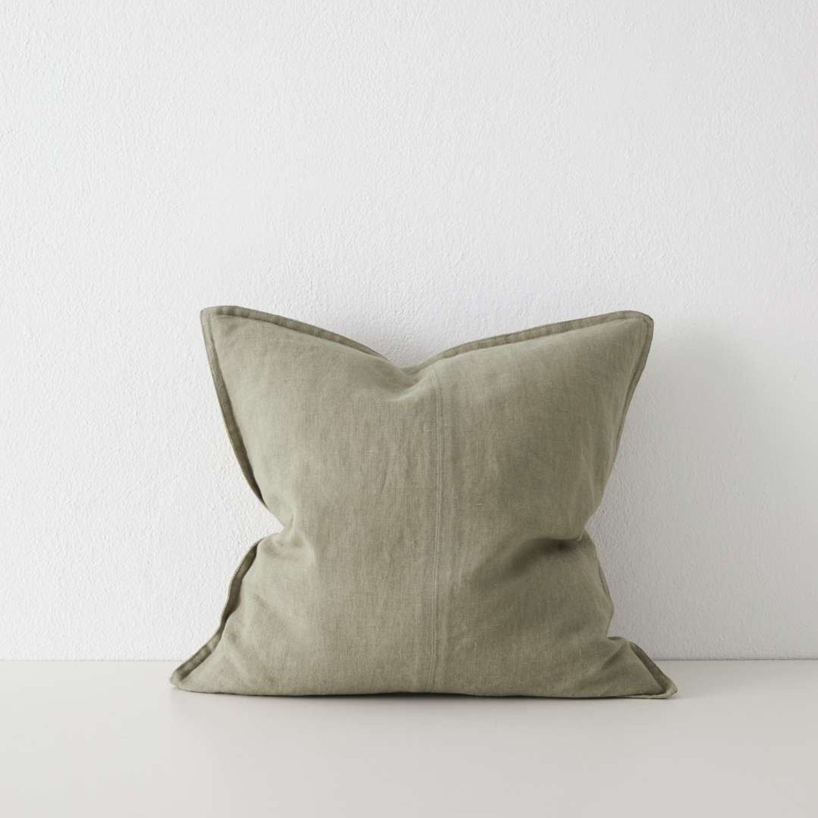 Weave Home European Linen Como Cushion - Caper | Three Sizes gallery detail image