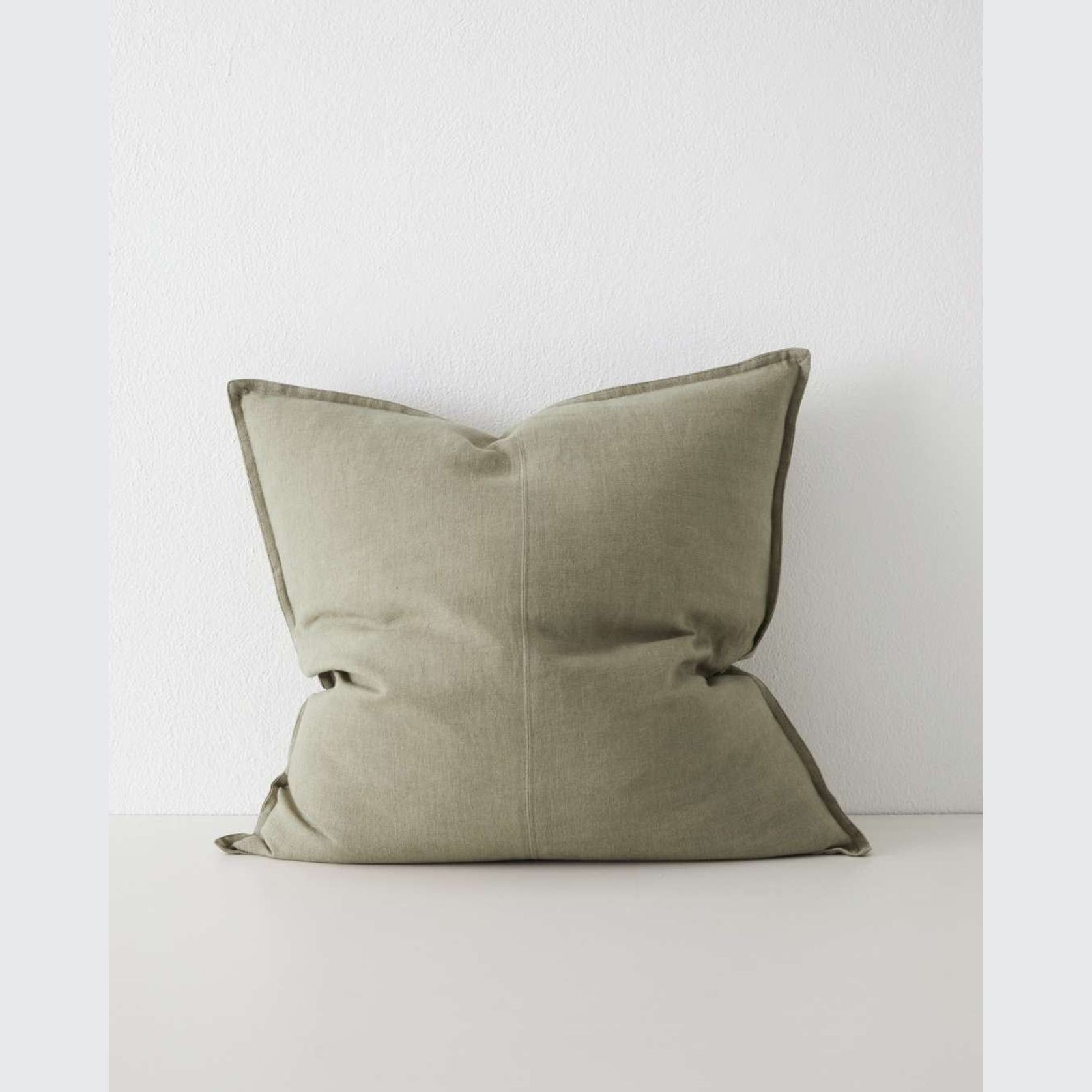 Weave Home European Linen Como Cushion - Caper | Three Sizes gallery detail image