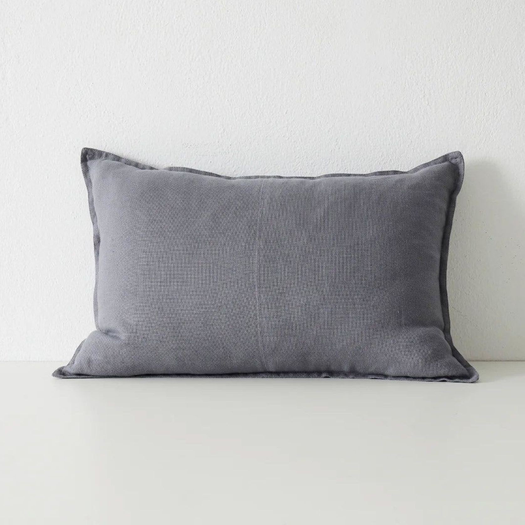 Weave Home European Linen Como Cushion - Smoke | Three Sizes gallery detail image
