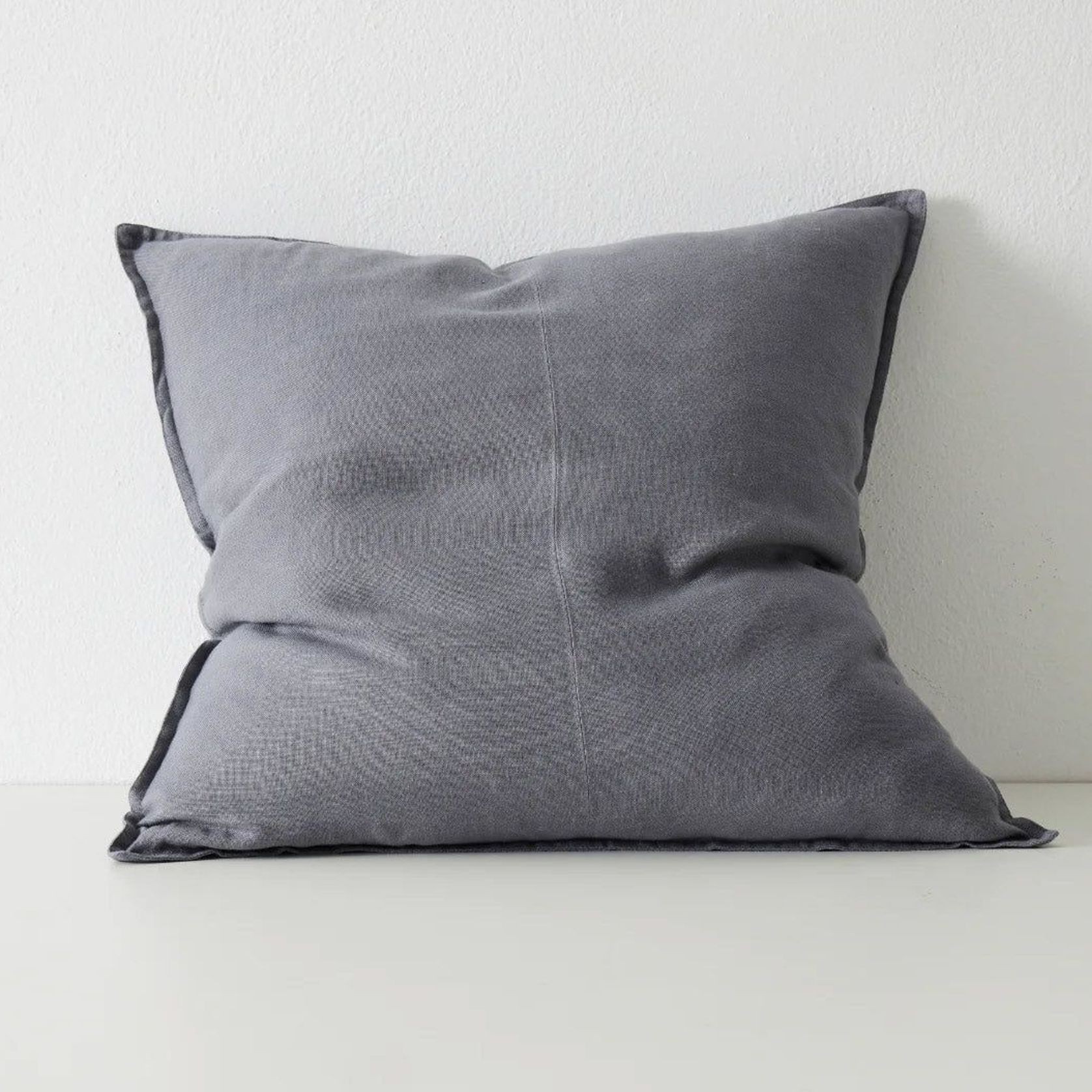 Weave Home European Linen Como Cushion - Smoke | Three Sizes gallery detail image