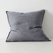 Weave Home European Linen Como Cushion - Smoke | Three Sizes gallery detail image