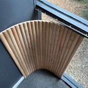 WOODFLEX Flexible Wooden Slat Wall Panel - Oak Veneer - 3000mm x 600mm - Half Round gallery detail image
