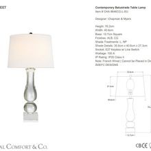 Visual Comfort E F Chapman Contemporary Balustrade Table Lamp gallery detail image