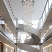 Contemporary Spiral LED Chandelier - Chome-  W:100cm H:300cm gallery detail image