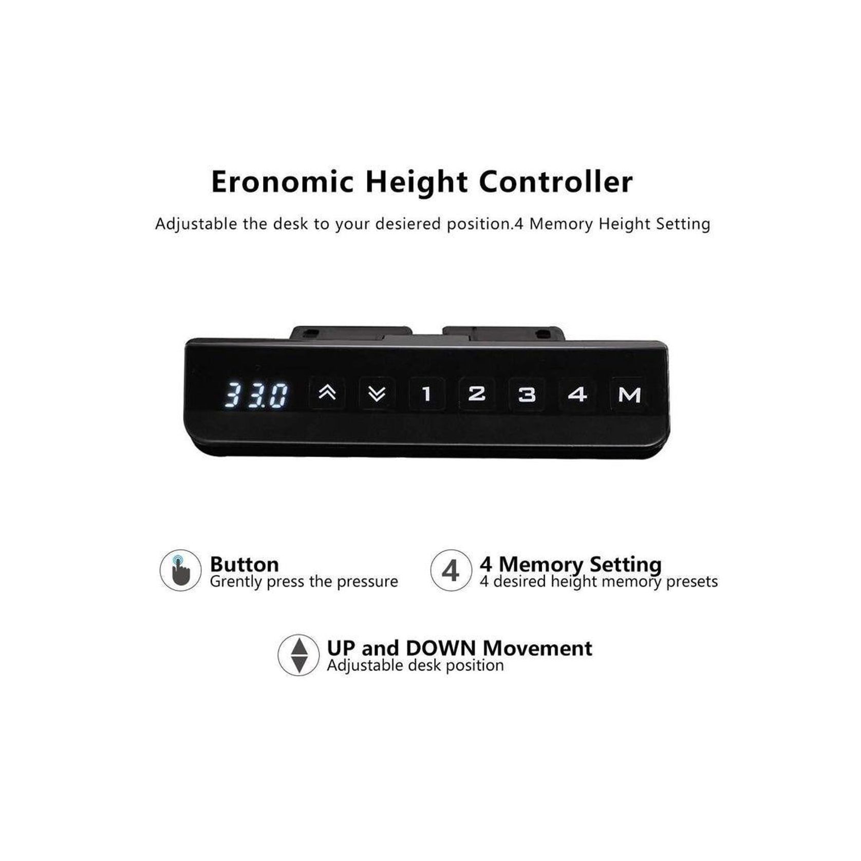 EASTON Sit Stand Electric Lift Executive Desk with Right Return 2.2M - Warm Oak & Black gallery detail image