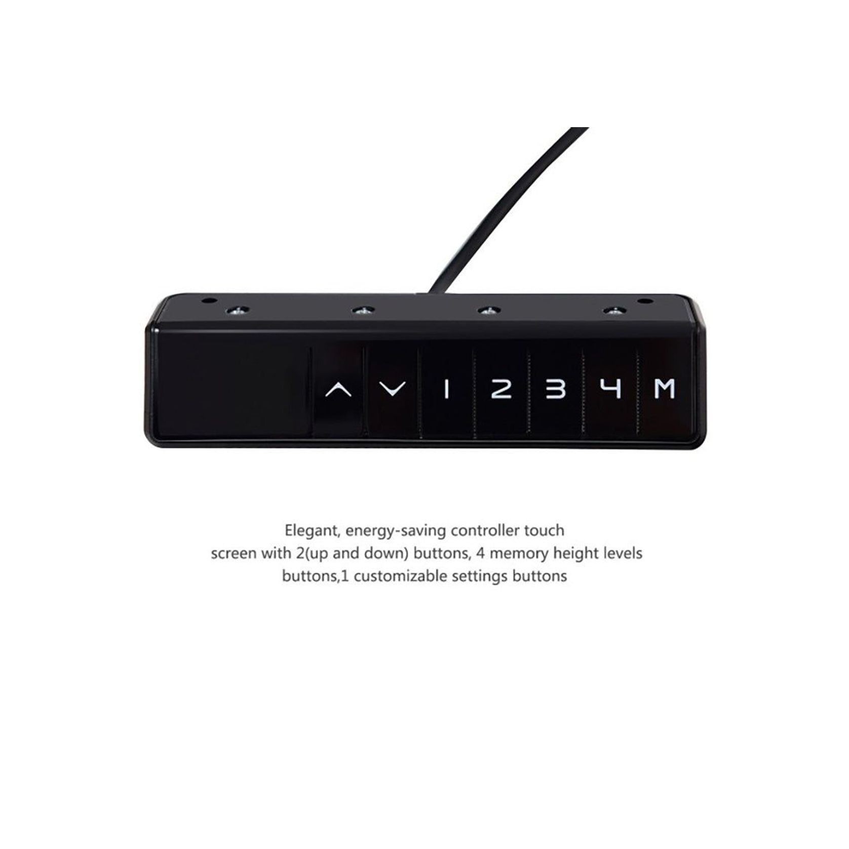 EASTON Sit Stand Electric Lift Executive Desk with Right Return 2.2M - Warm Oak & Black gallery detail image