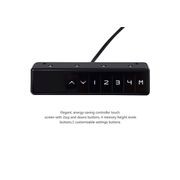 EASTON Sit Stand Electric Lift Executive Desk with Left Return 2.2m - Warm Oak & Black gallery detail image