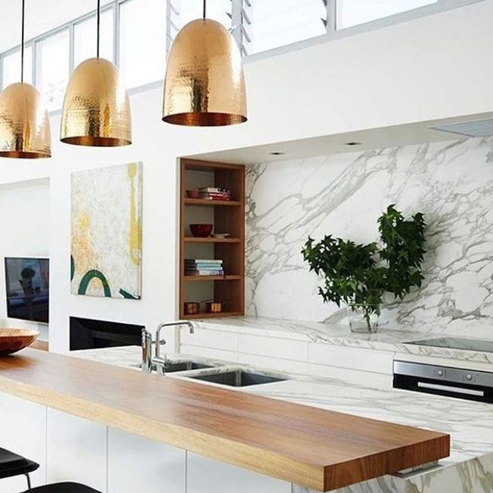 Niente Brass Pendant gallery detail image