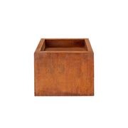 Corten Steel Square Fire Pit Brazier - Natural Rust Patina Finish 55 X 55 X 42cm gallery detail image