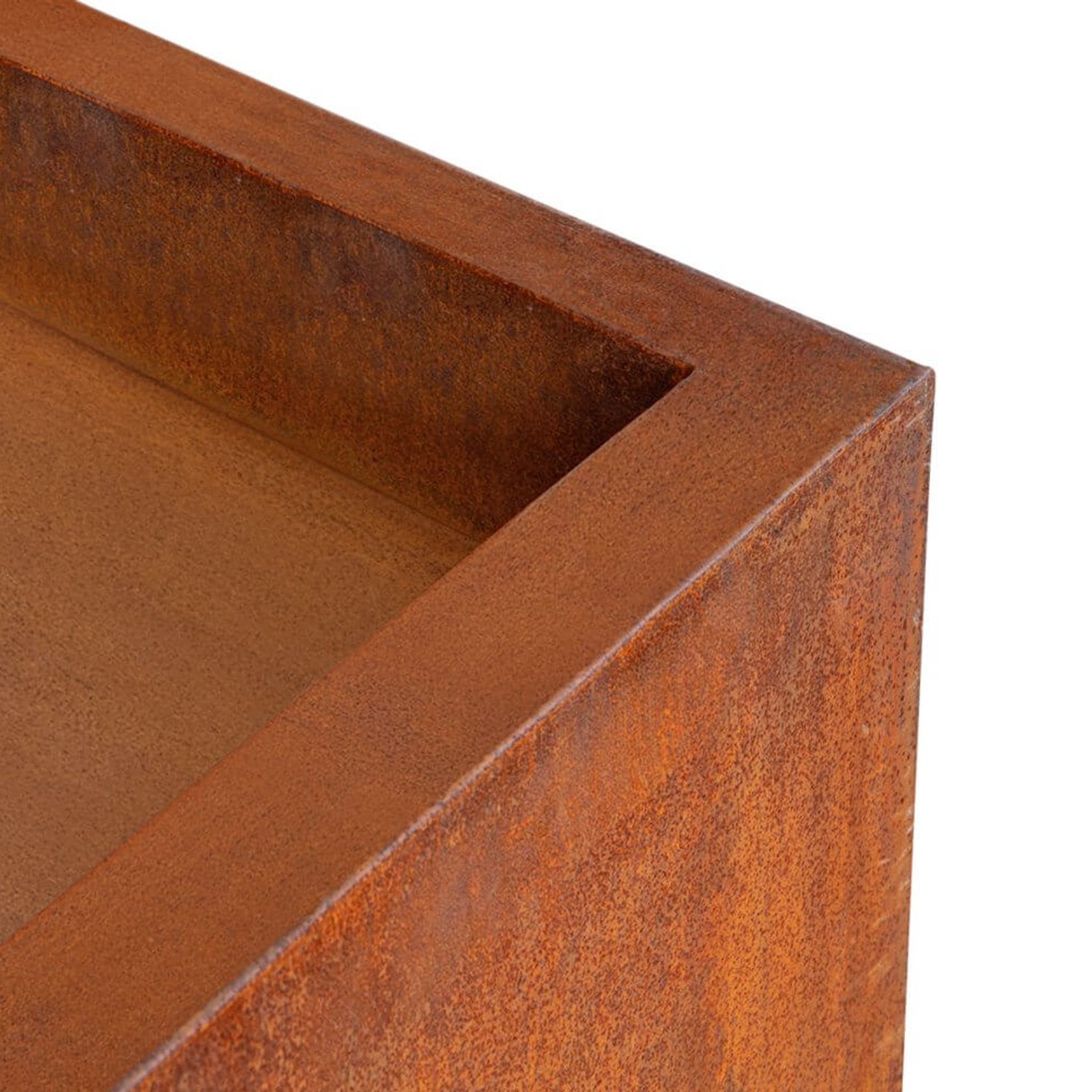 Corten Steel Square Fire Pit Brazier - Natural Rust Patina Finish 55 X 55 X 42cm gallery detail image