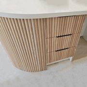 WOODFLEX Flexible Wooden Slat Wall Panel - Oak Veneer - 3000mm x 600mm - Half Round gallery detail image